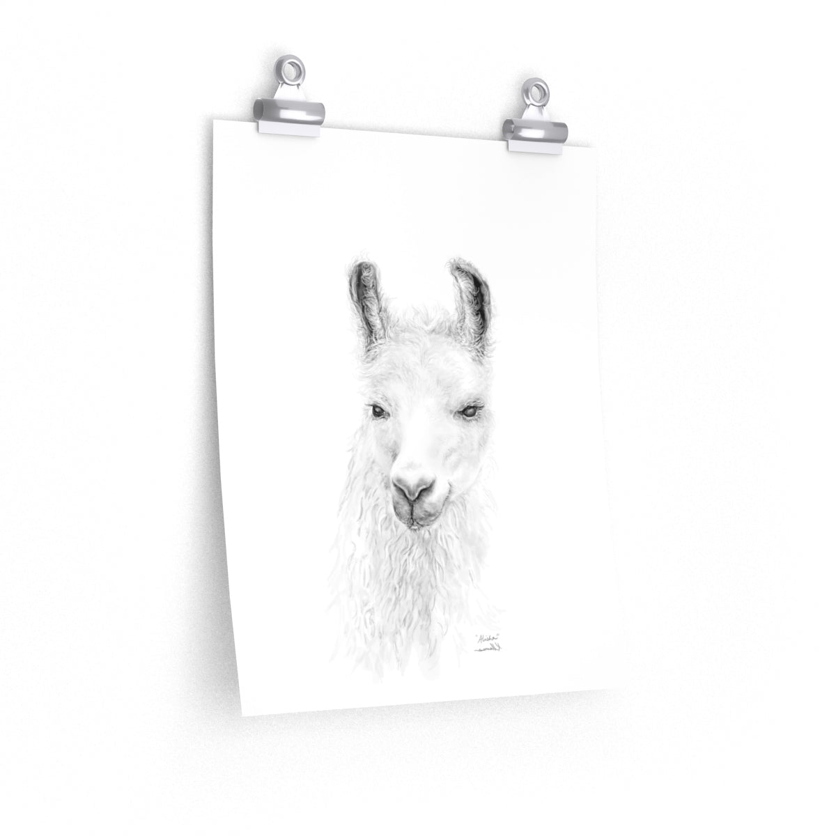 ALISHA Llama- Art Paper Print