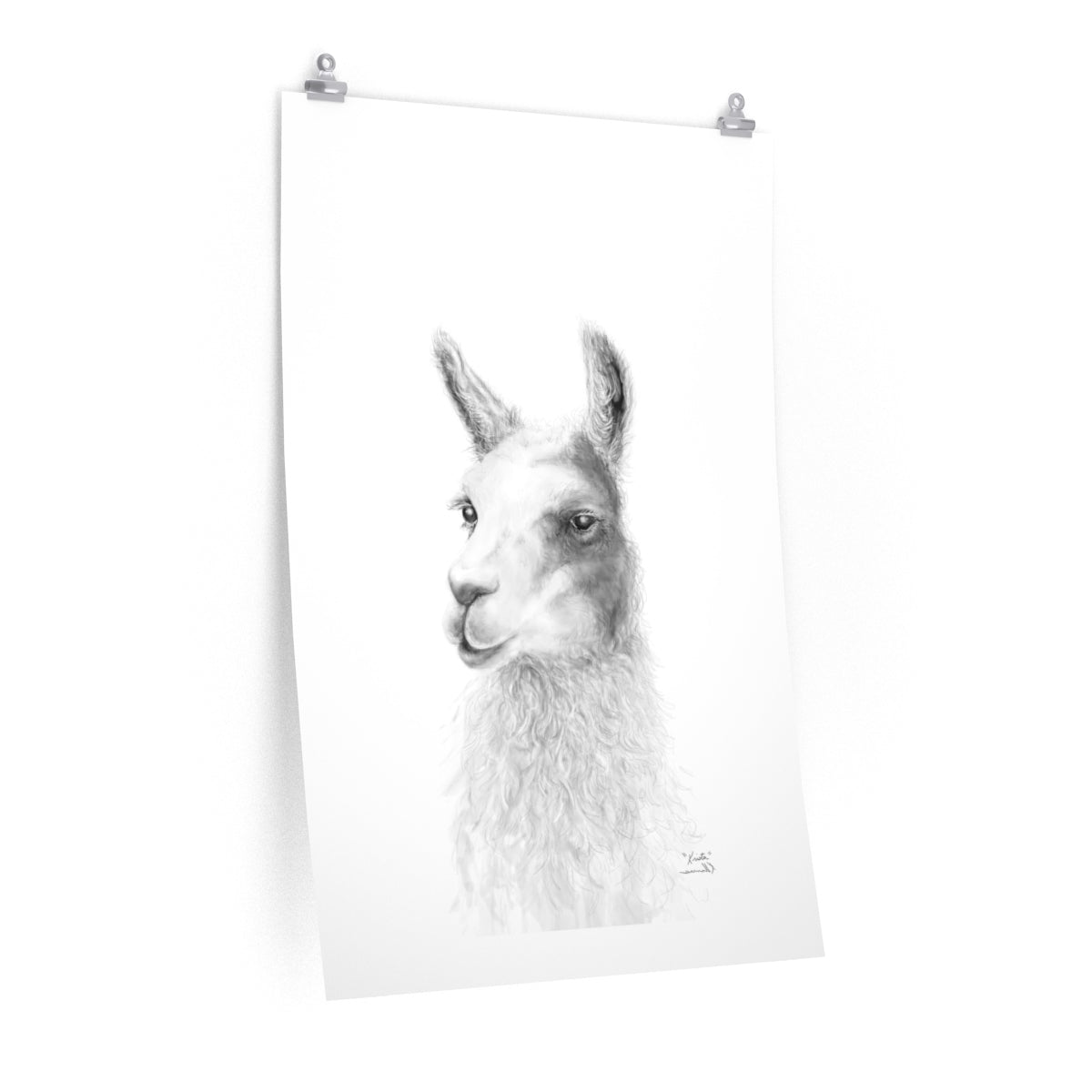 KRISTA Llama- Art Paper Print