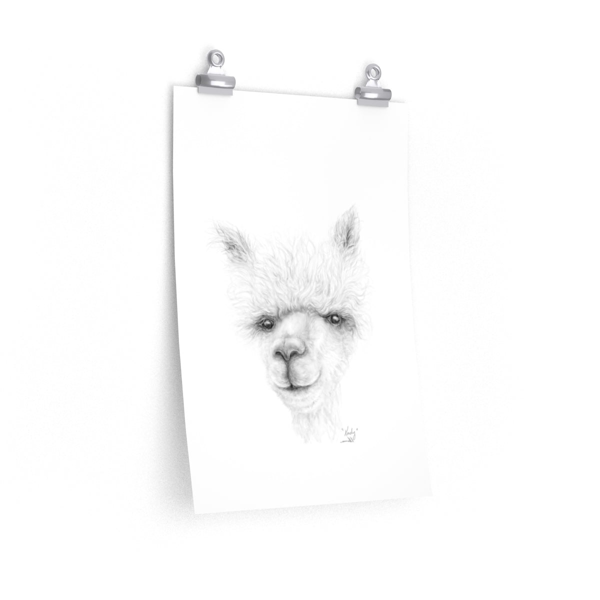 KADY Llama- Art Paper Print