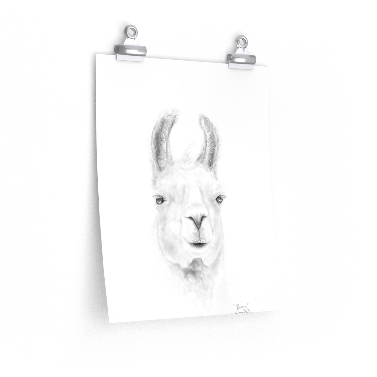 BROWN Llama- Art Paper Print