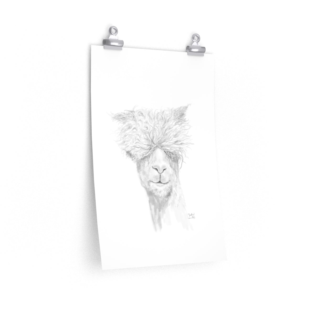 JUSTIN Llama- Art Paper Print