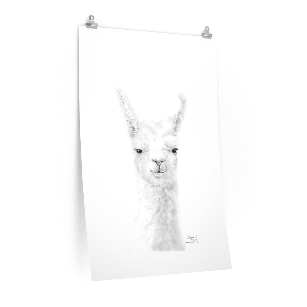 MEGAN Llama- Art Paper Print