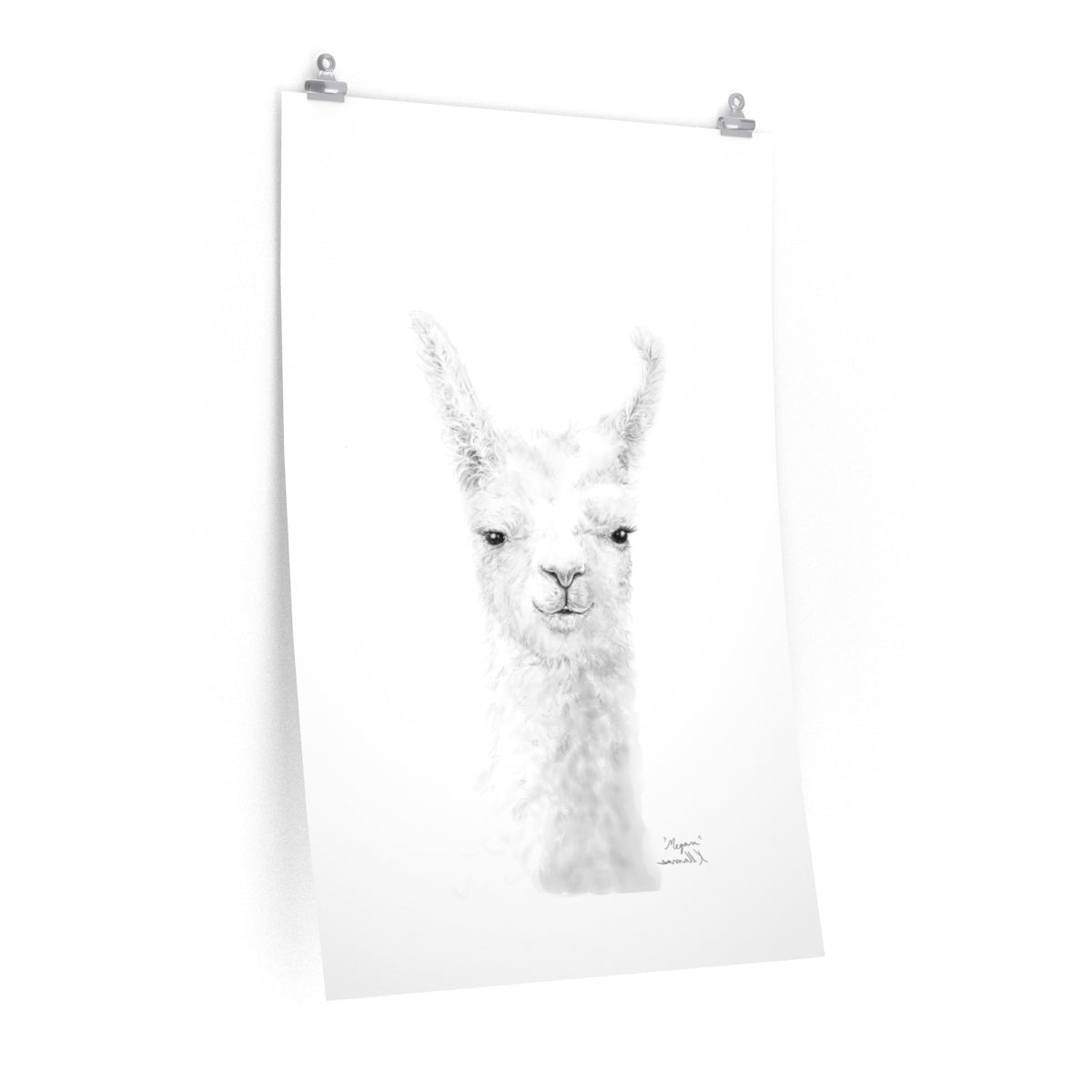 MEGAN Llama- Art Paper Print