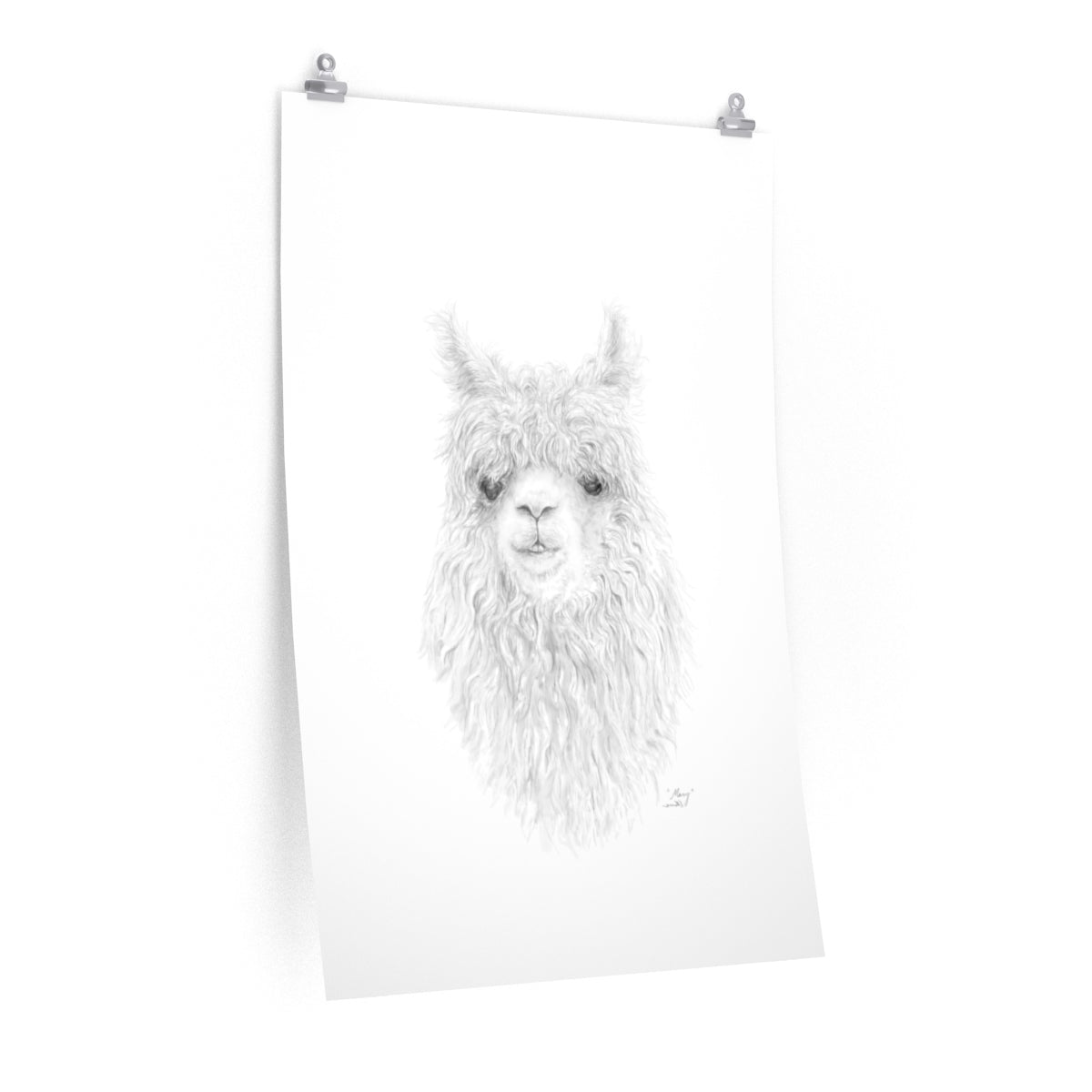 MARY Llama- Art Paper Print