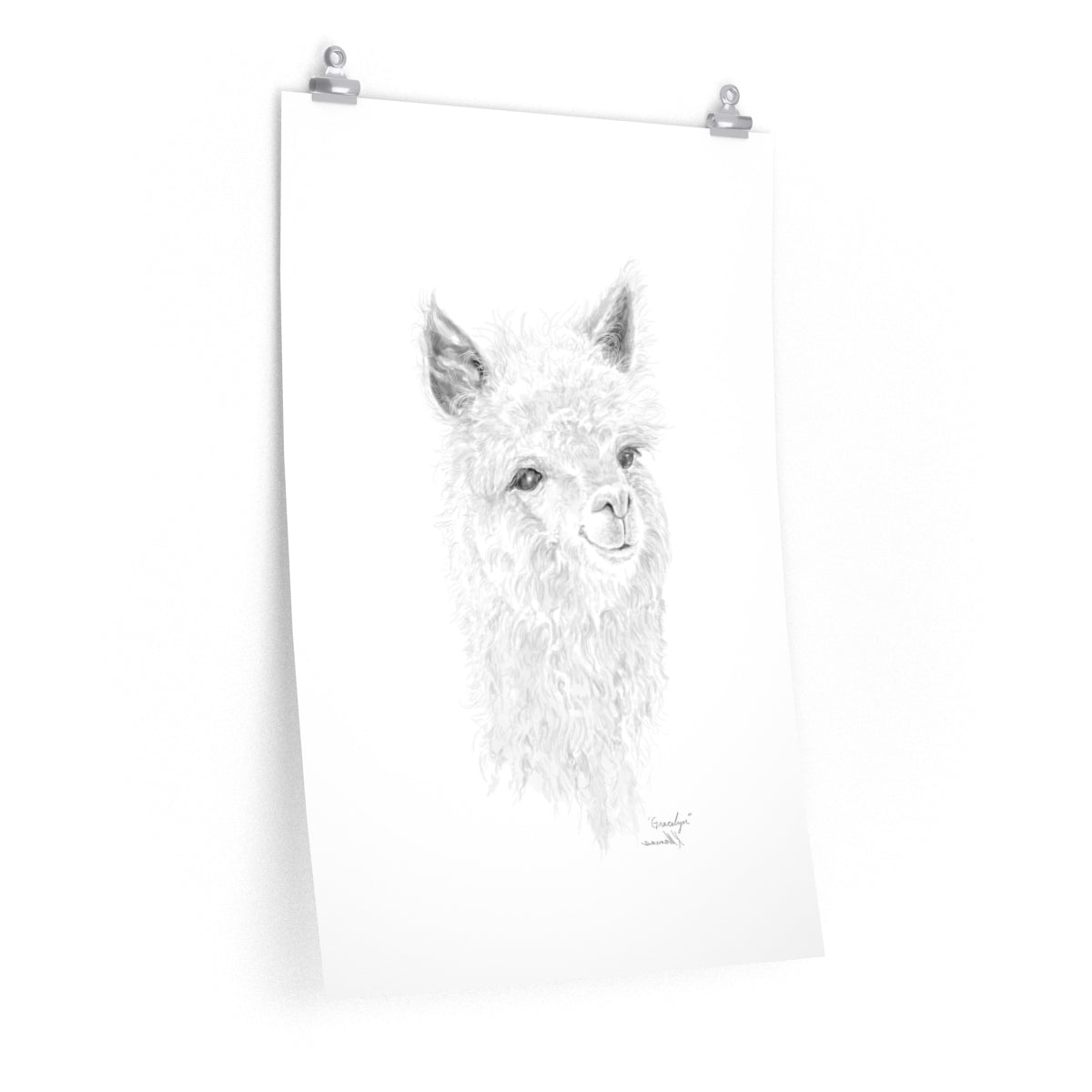 Gracelyn Llama- Art Paper Print