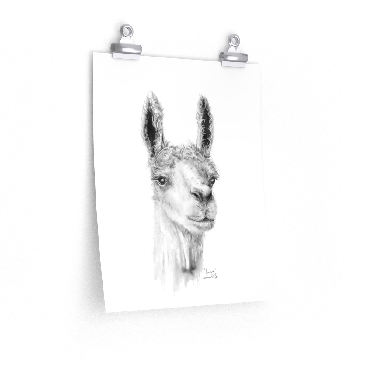 CARRIE Llama- Art Paper Print