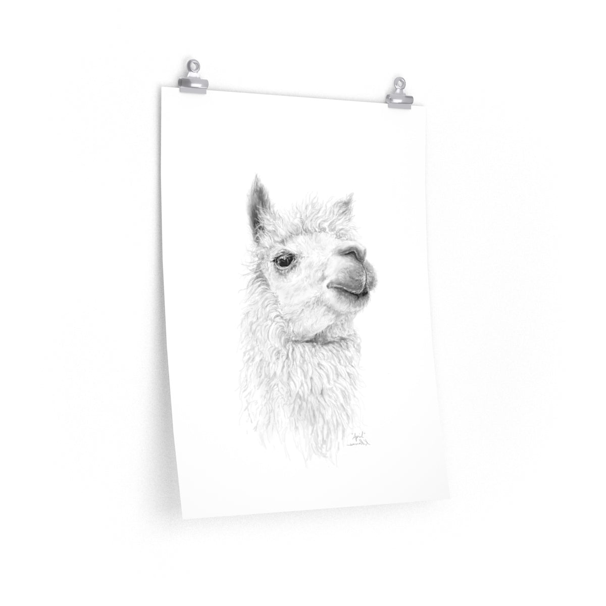 APRIL Llama- Art Paper Print