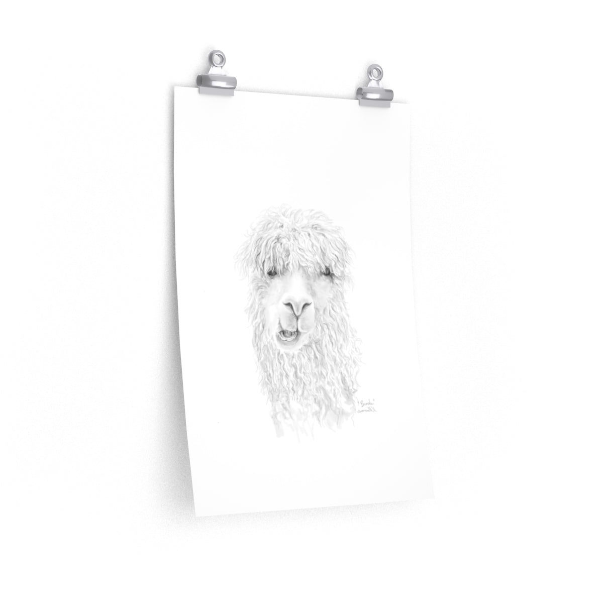BROOKE Llama- Art Paper Print