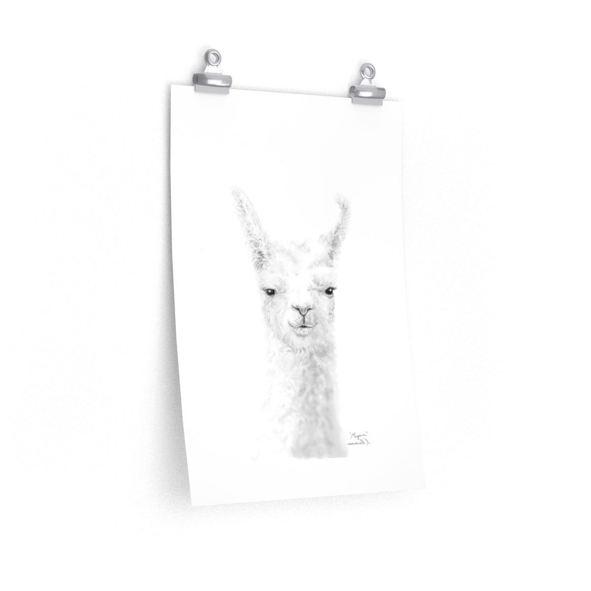 MEGAN Llama- Art Paper Print