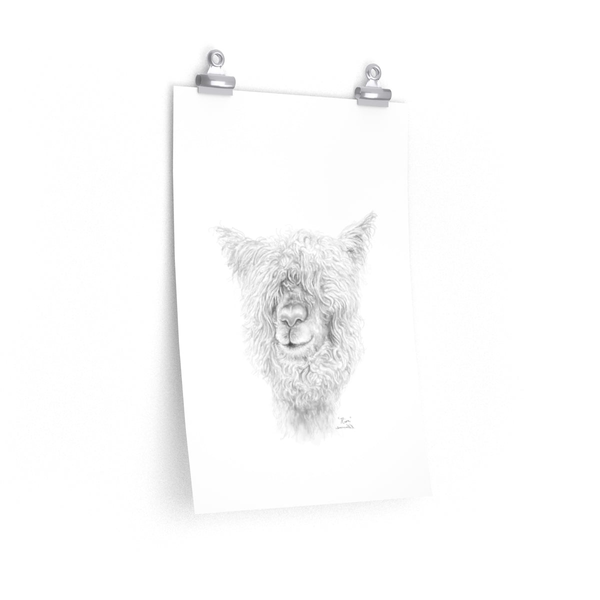 RION Llama- Art Paper Print
