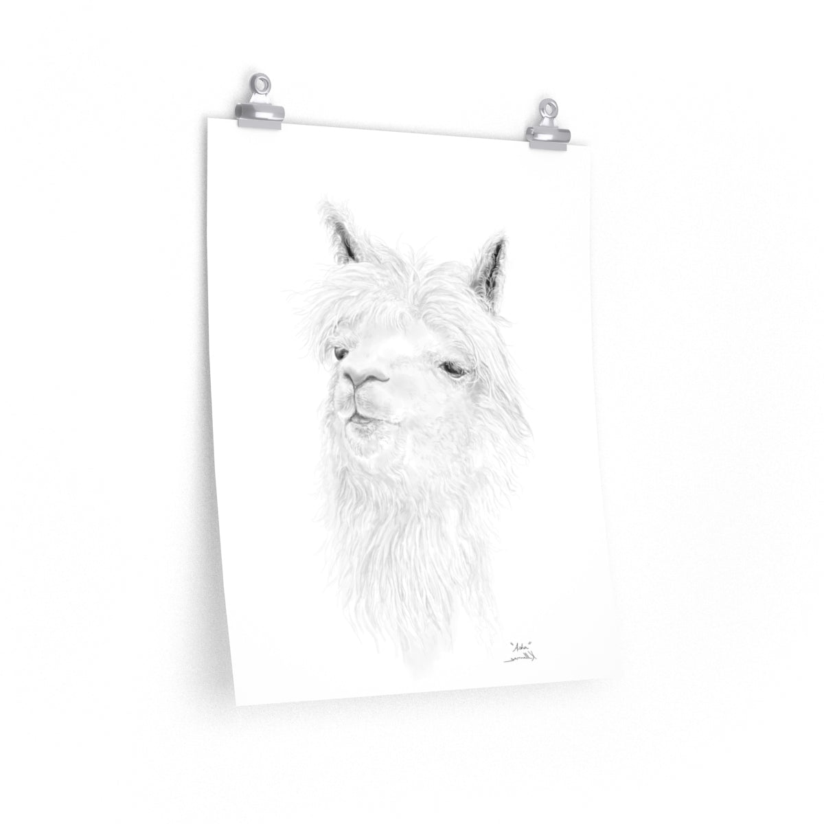 ASHA Llama- Art Paper Print