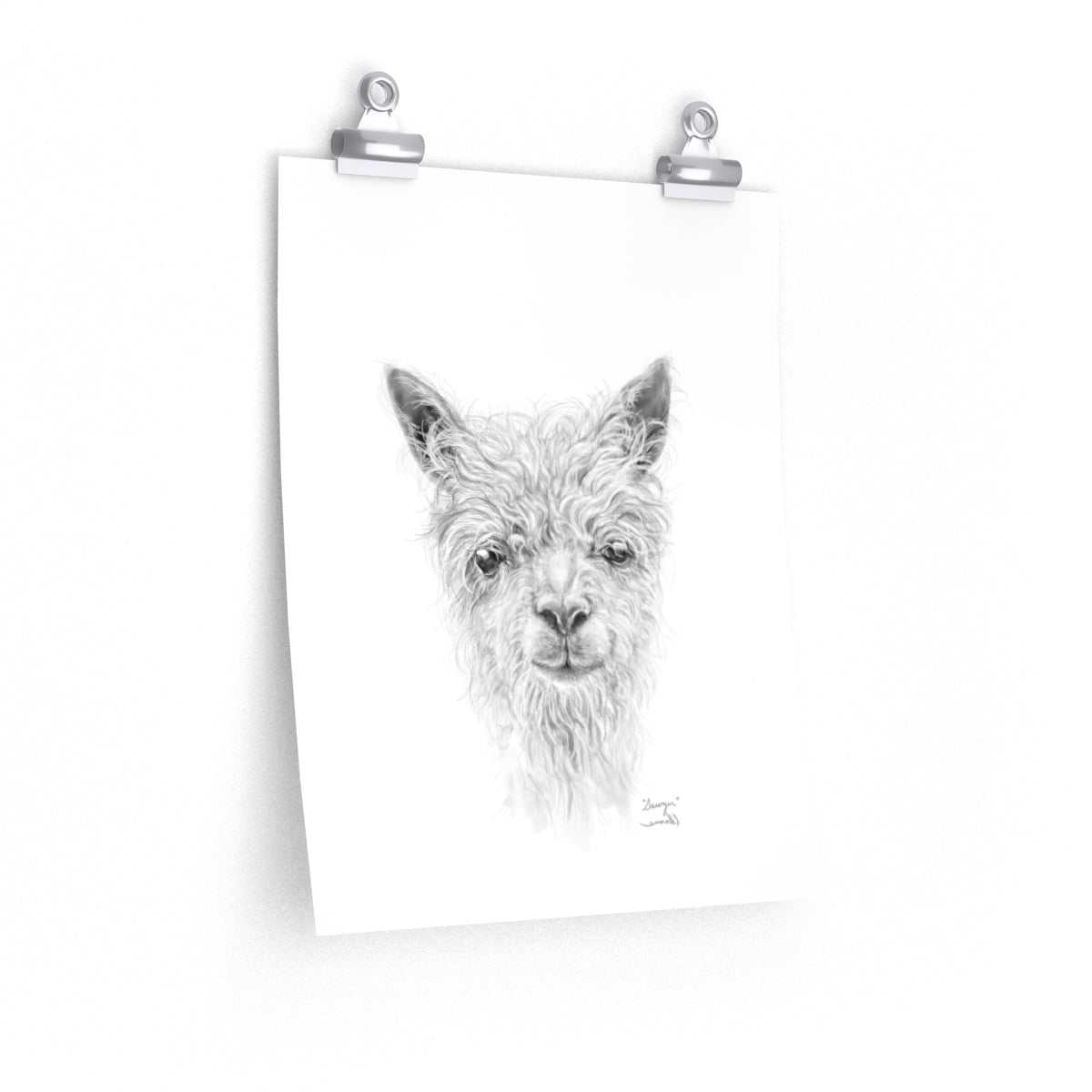 SAWYER Llama- Art Paper Print