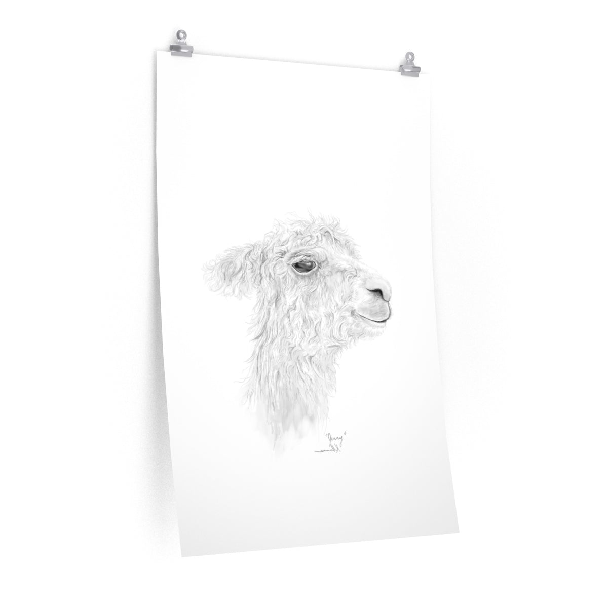 JERRY Llama- Art Paper Print