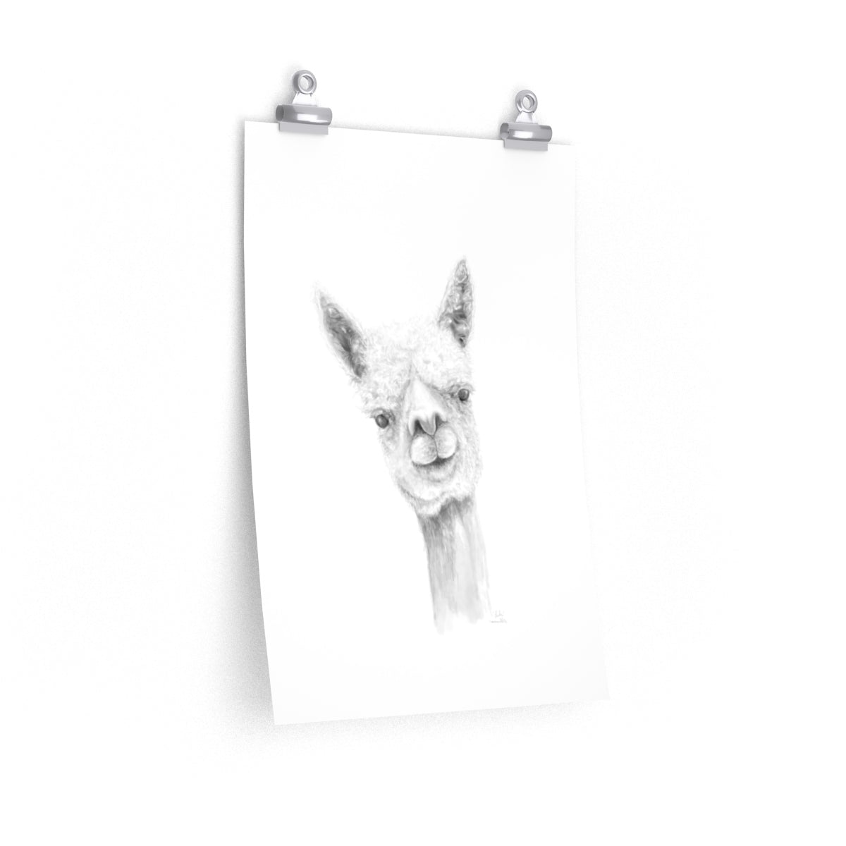 LUKE Llama- Art Paper Print