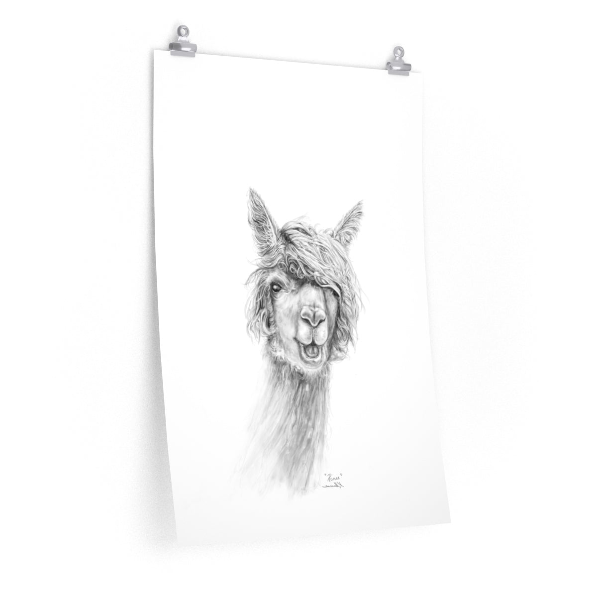 RENEE Llama- Art Paper Print