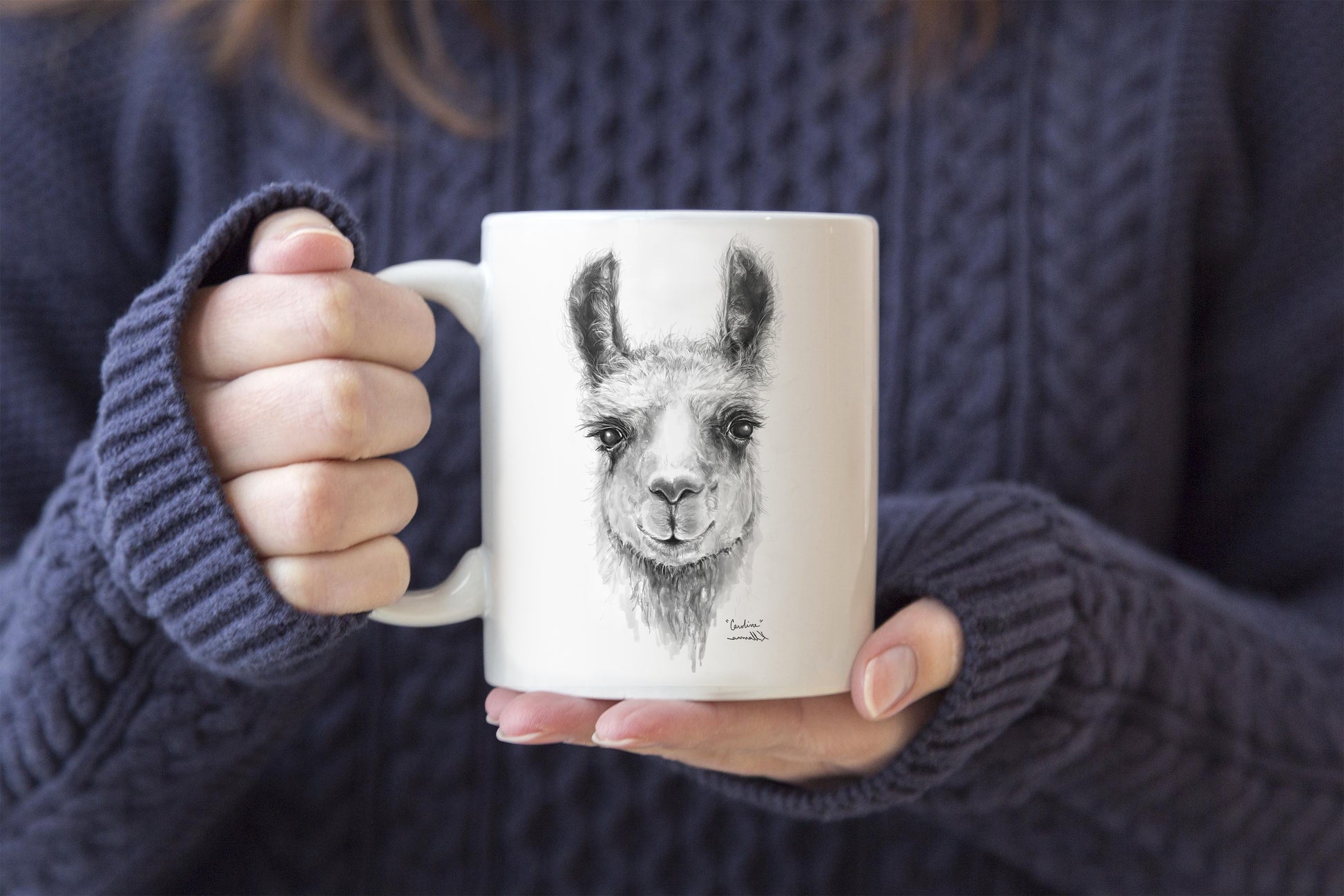 Llama Name Mugs - CAROLINE