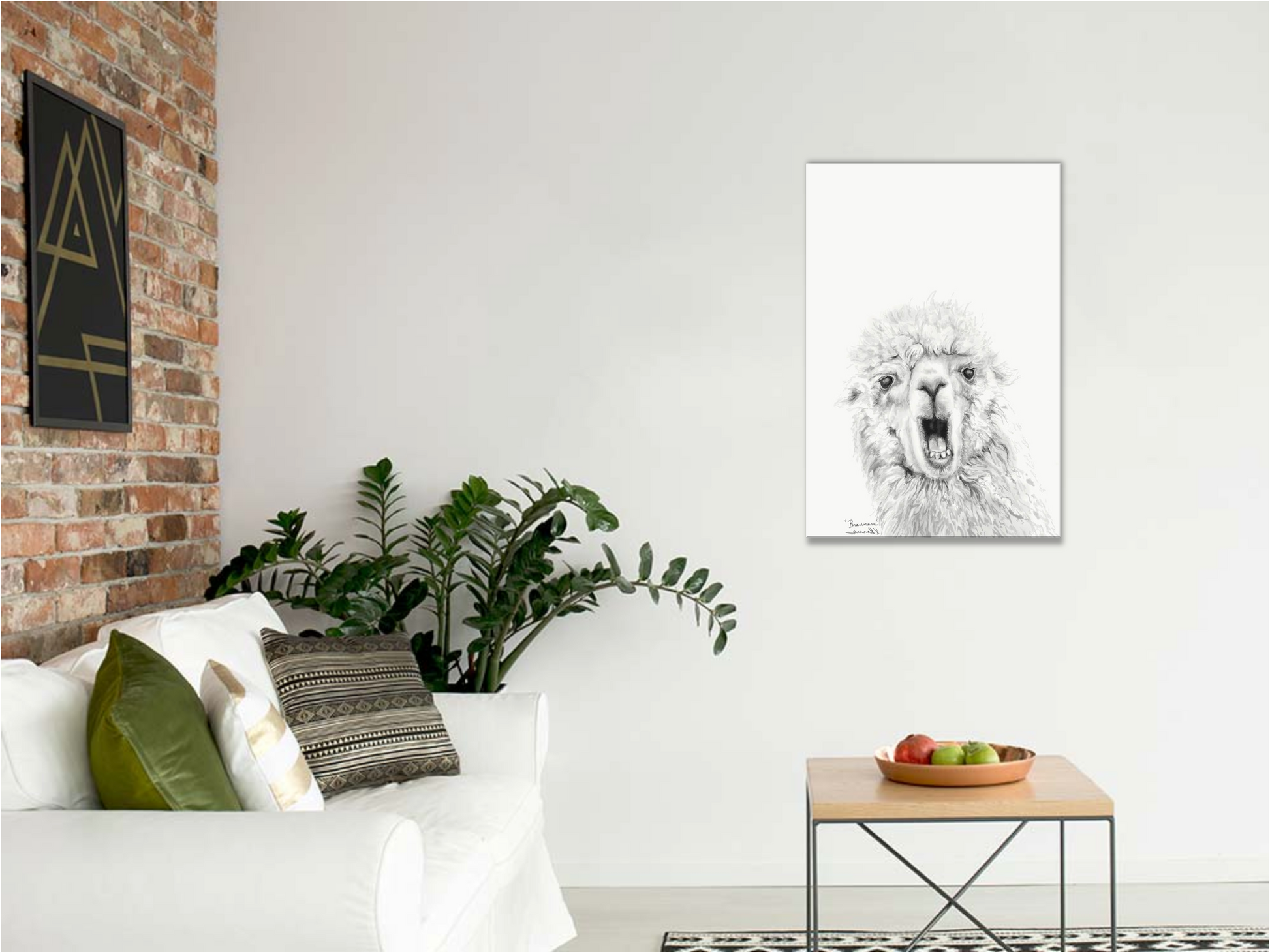 BRENNAN Llama - Art Canvas