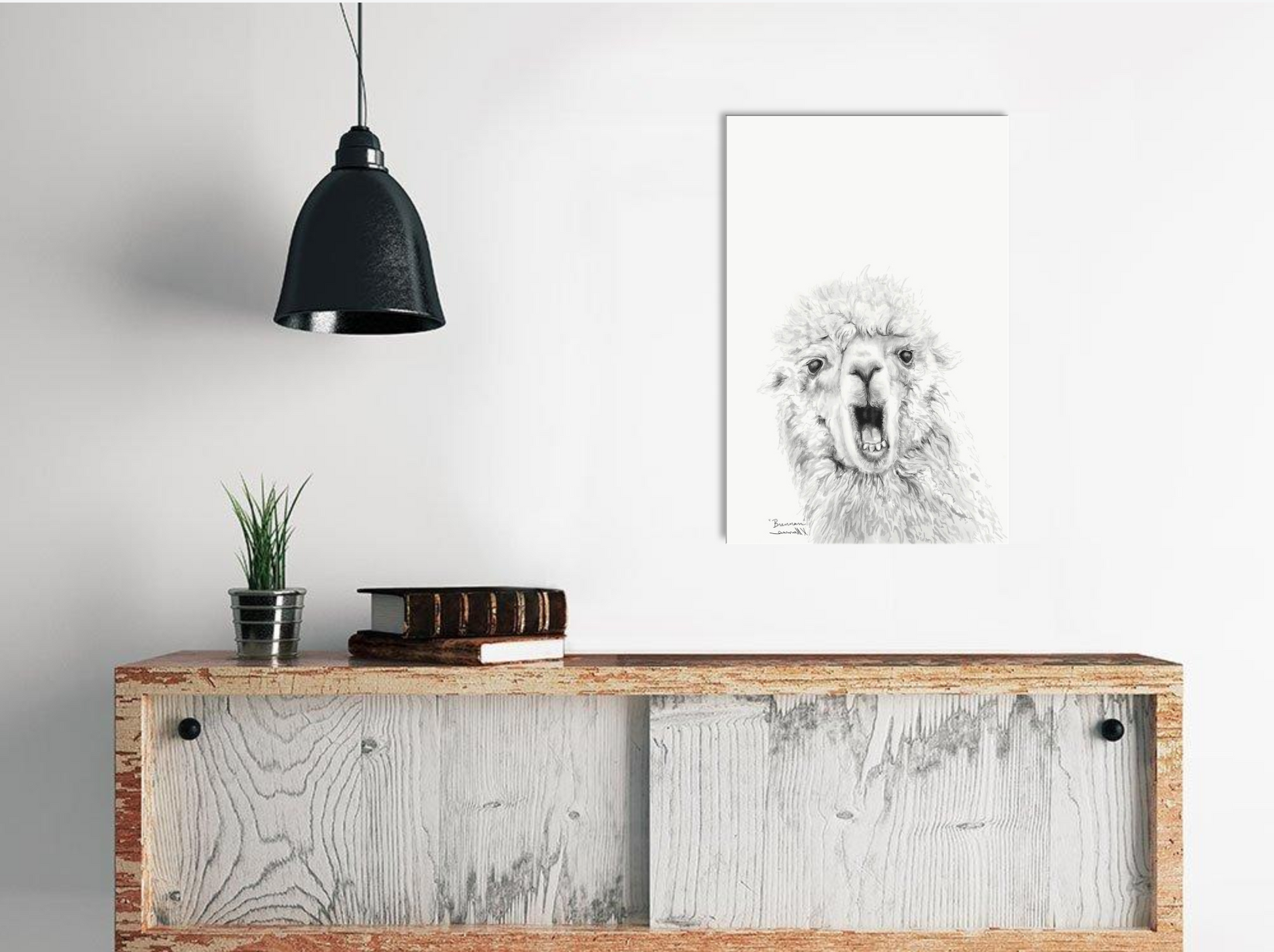 BRENNAN Llama - Art Canvas