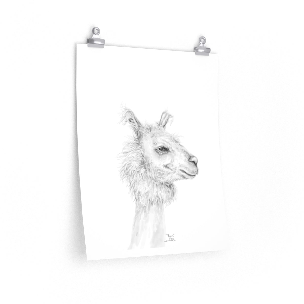 RYAN Llama- Art Paper Print