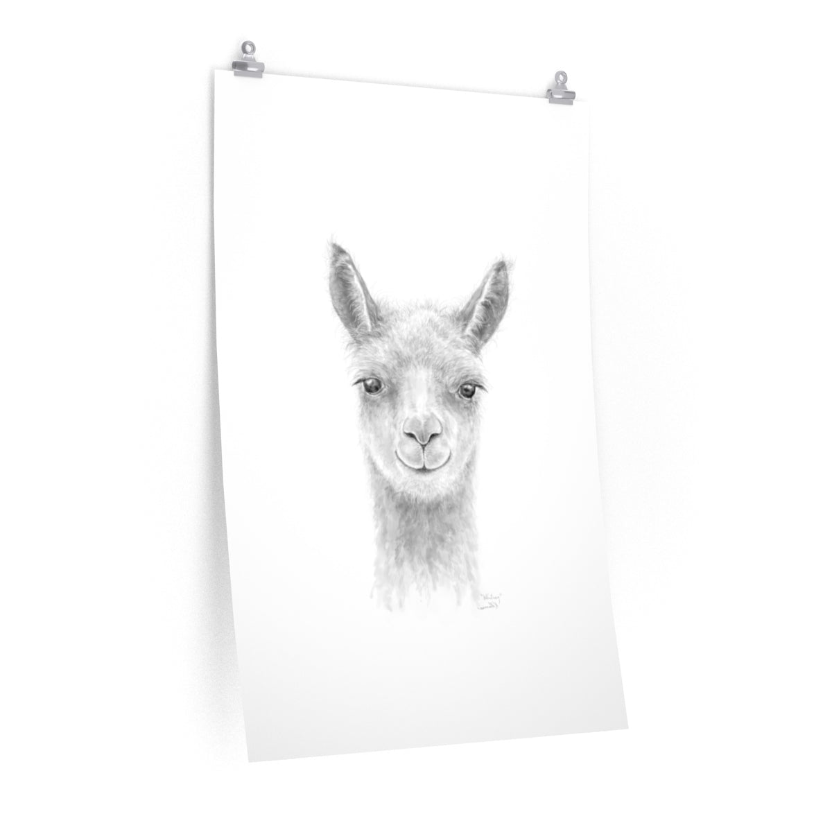 WHITNEY Llama- Art Paper Print