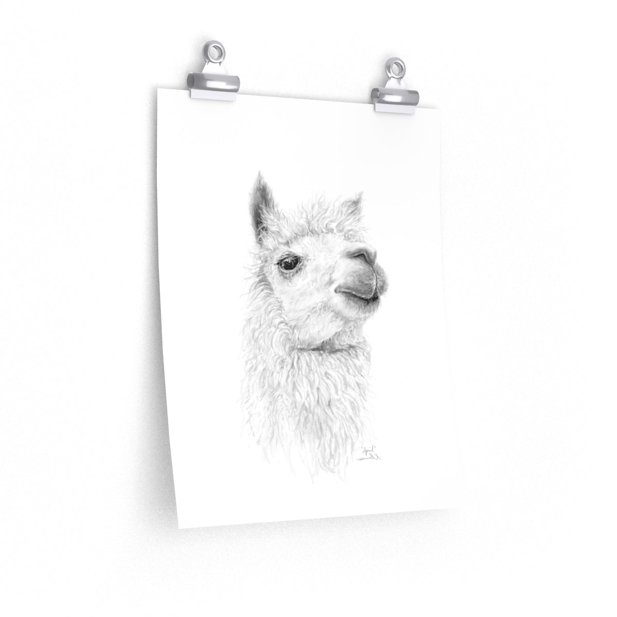 APRIL Llama- Art Paper Print