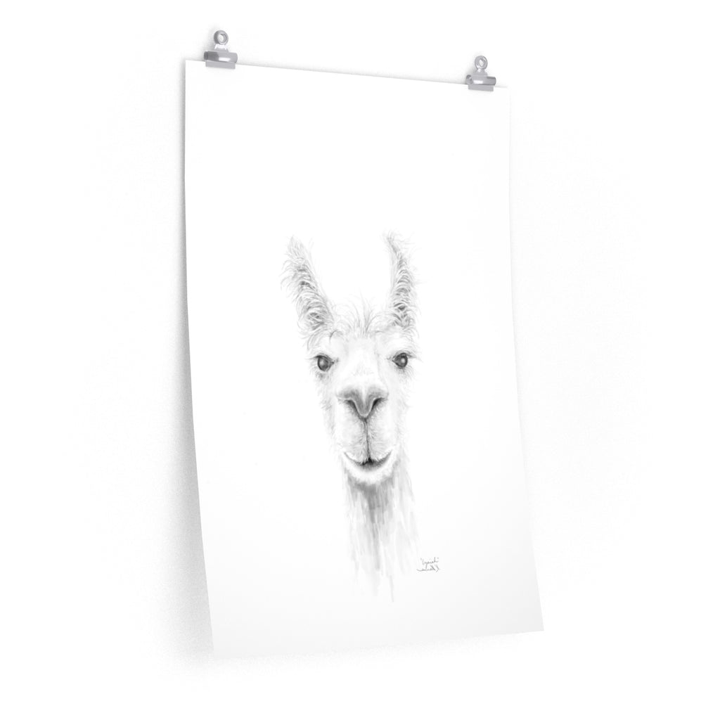 IZAIAH Llama- Art Paper Print
