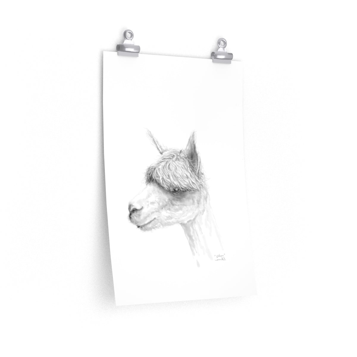 ETHAN Llama- Art Paper Print