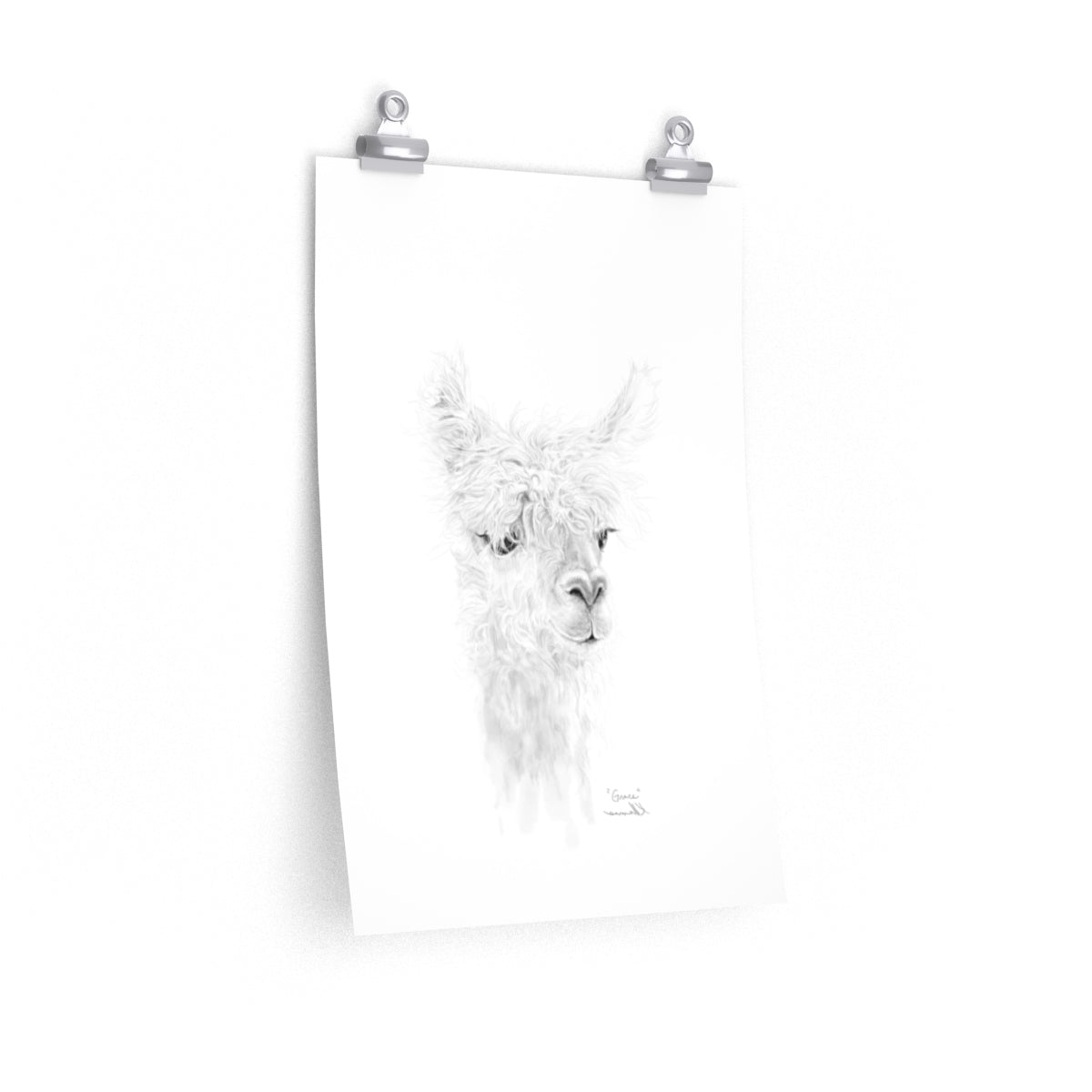 GRACE Llama- Art Paper Print