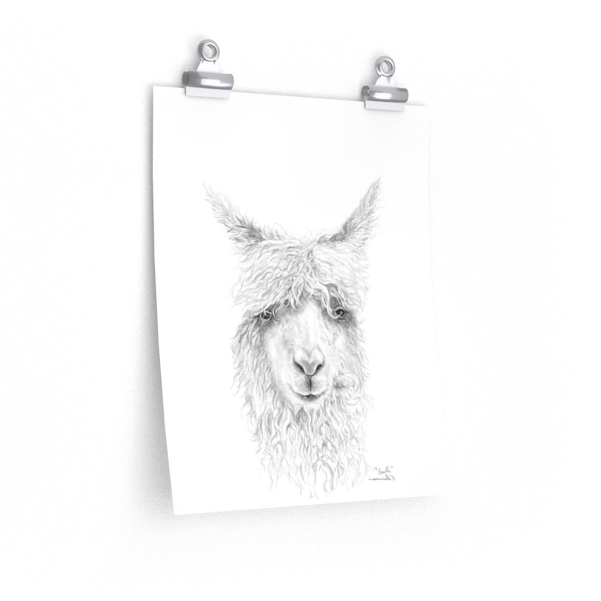 GAELLE Llama- Art Paper Print