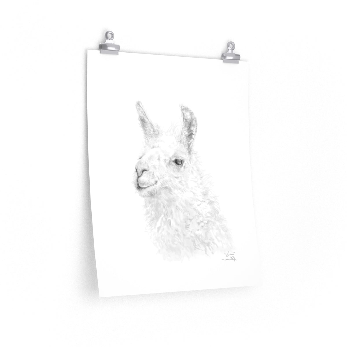 KEVIN Llama- Art Paper Print
