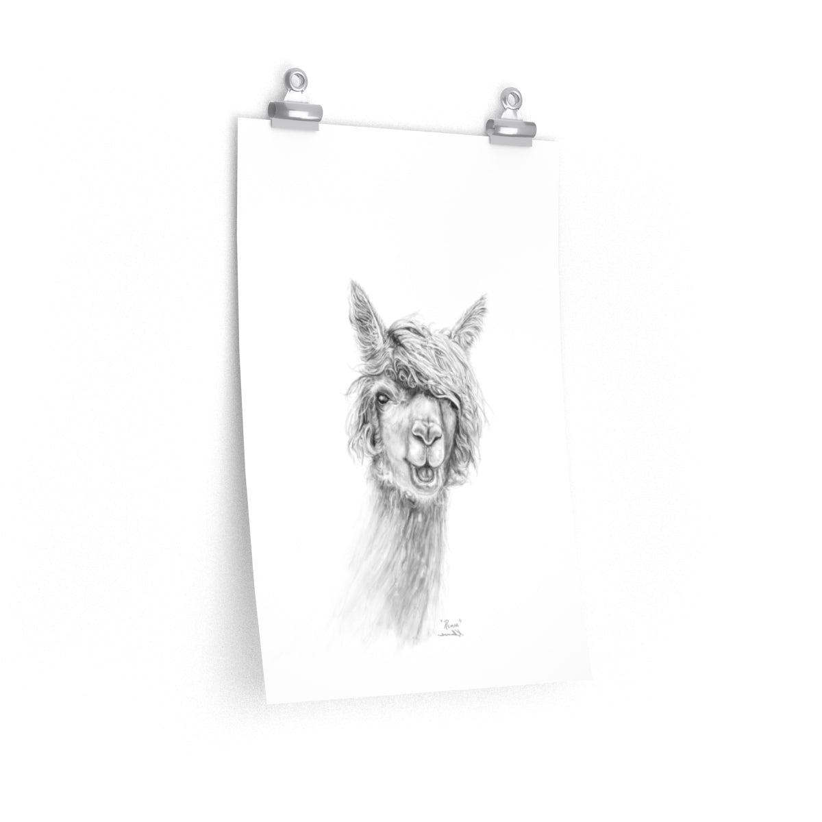 RENEE Llama- Art Paper Print