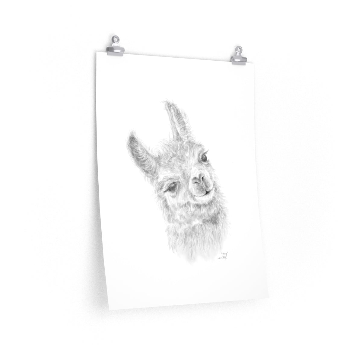 Posey Llama- Art Paper Print