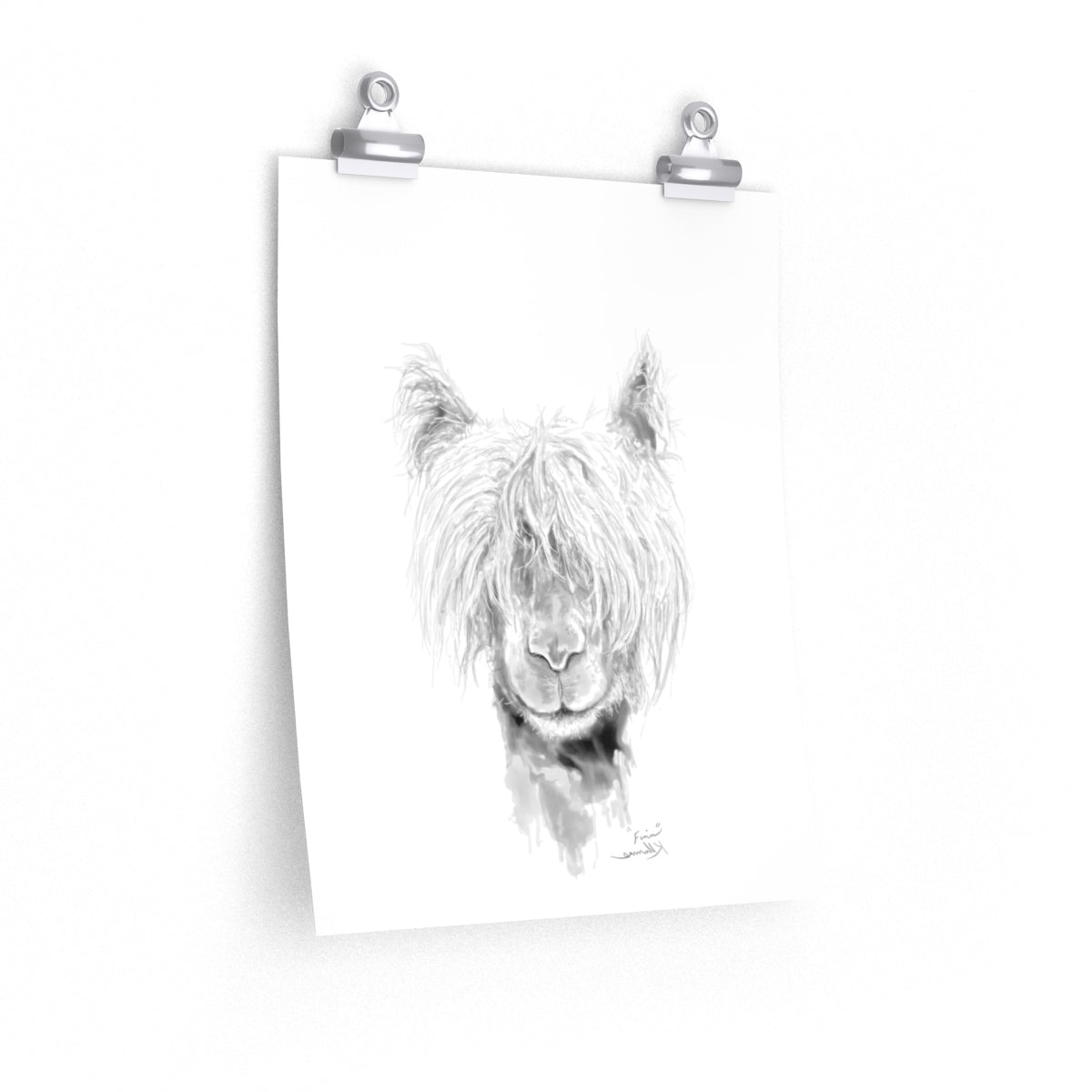 FINN Llama- Art Paper Print