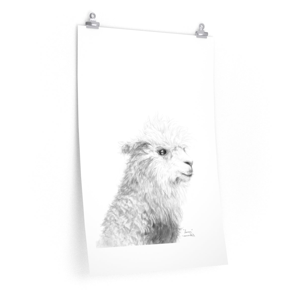 LAUREN Llama- Art Paper Print