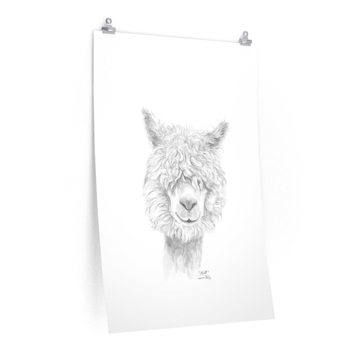 MATT Llama- Art Paper Print