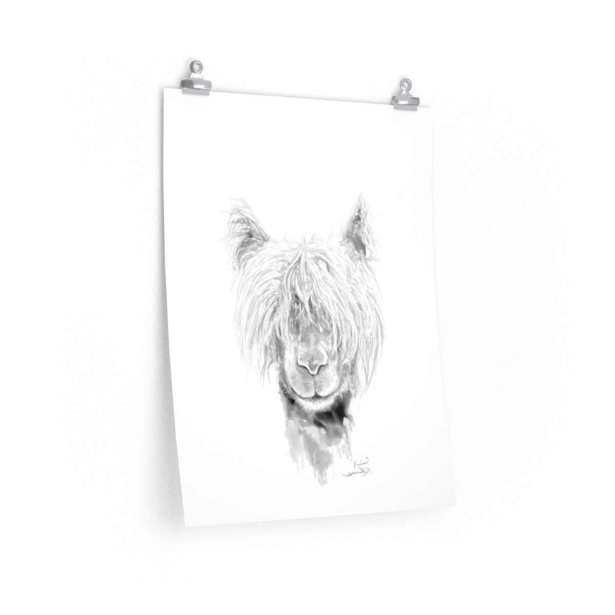 FINN Llama- Art Paper Print
