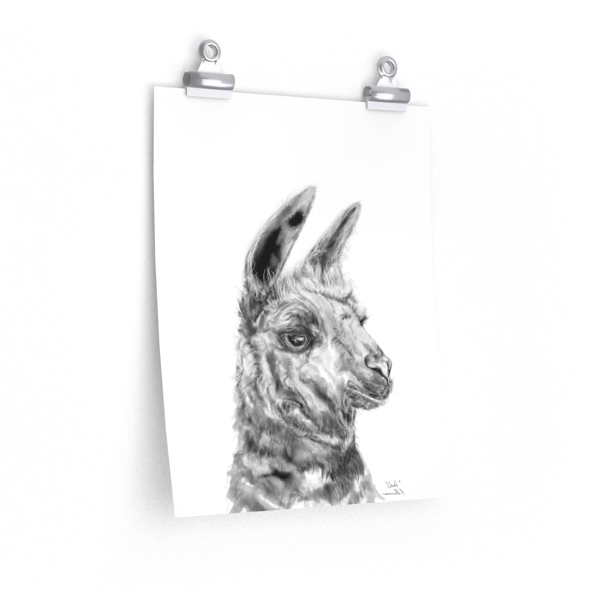 GABE Llama- Art Paper Print