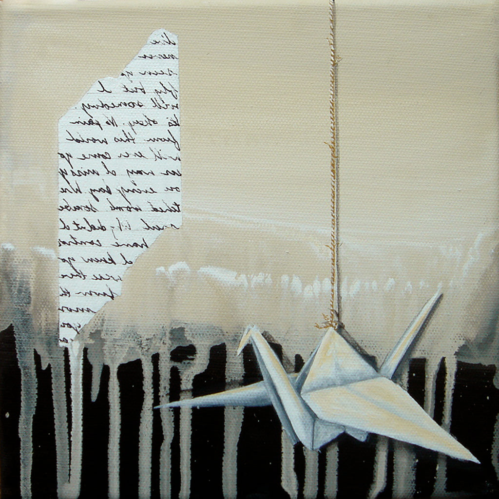 Square Framed 6x6" Art Print | Lullaby: Paper Crane