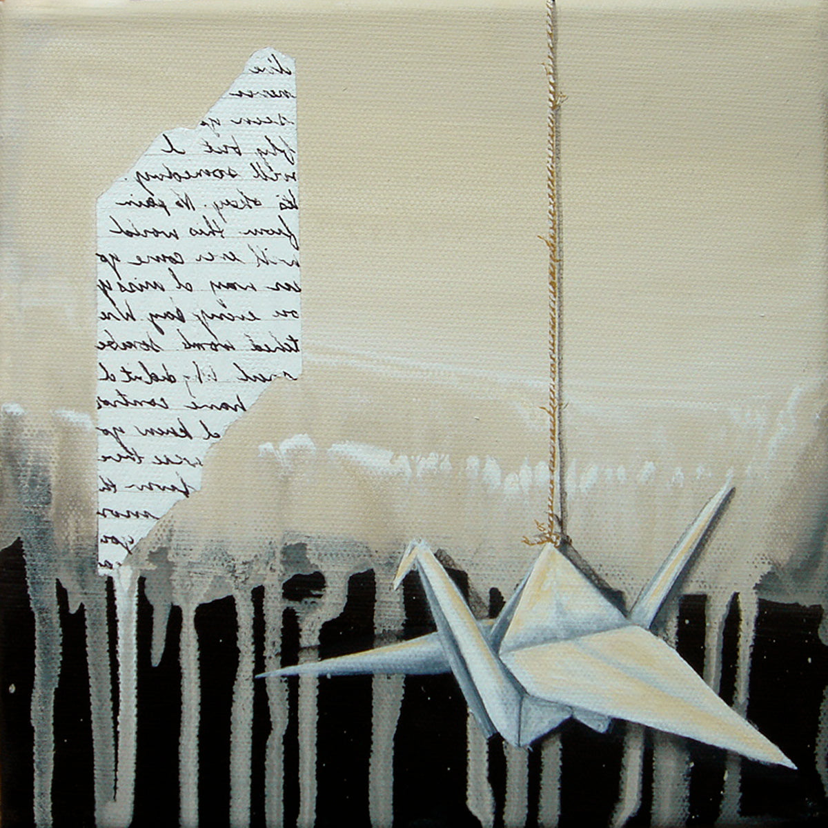 Square Framed 6x6" Art Print | Lullaby: Paper Crane
