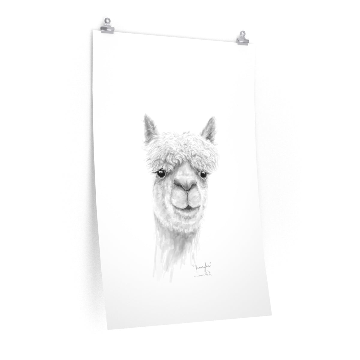 JENNIFER Llama- Art Paper Print