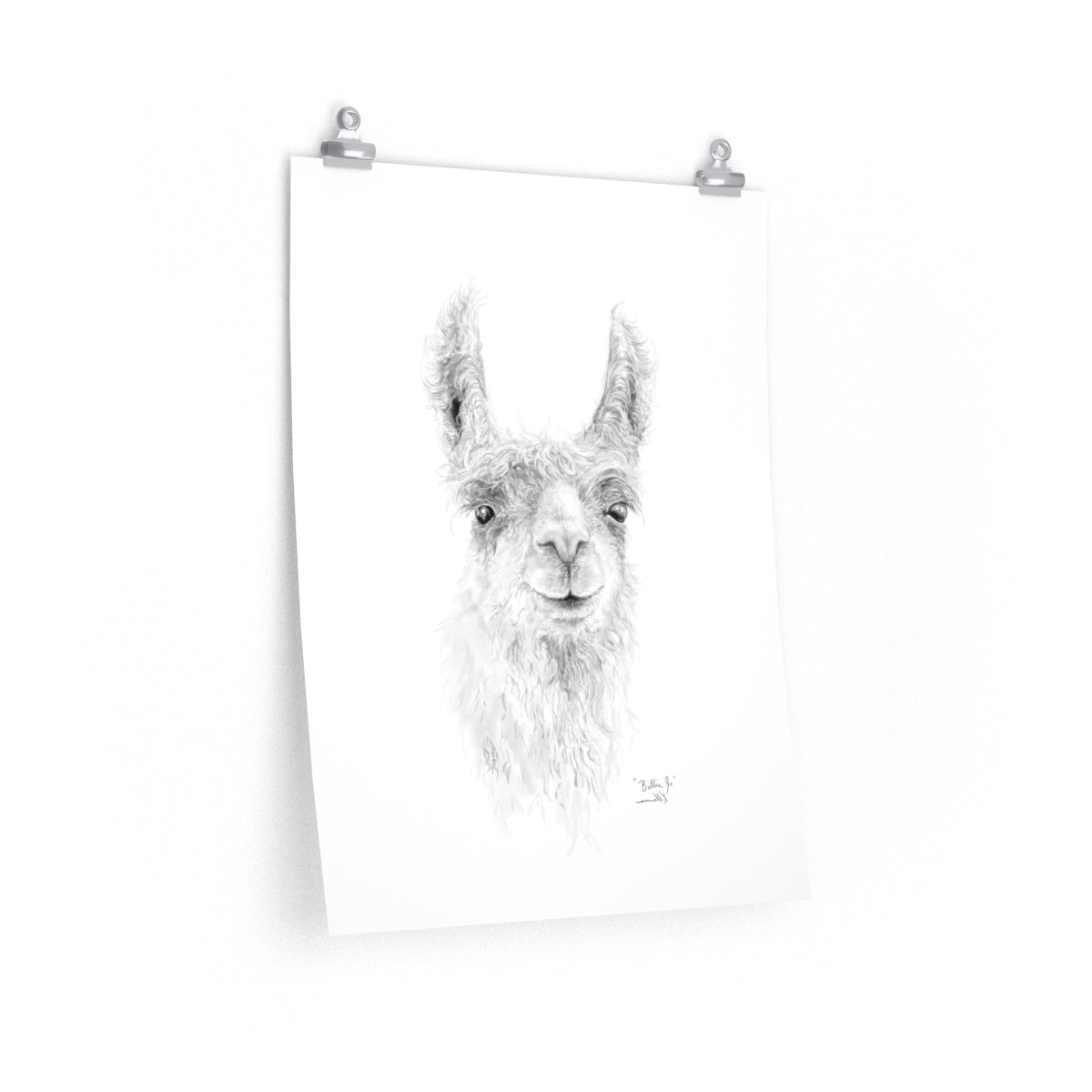 BILLIE-JO Llama- Art Paper Print