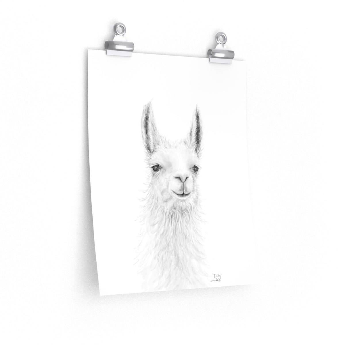 EMILY Llama- Art Paper Print