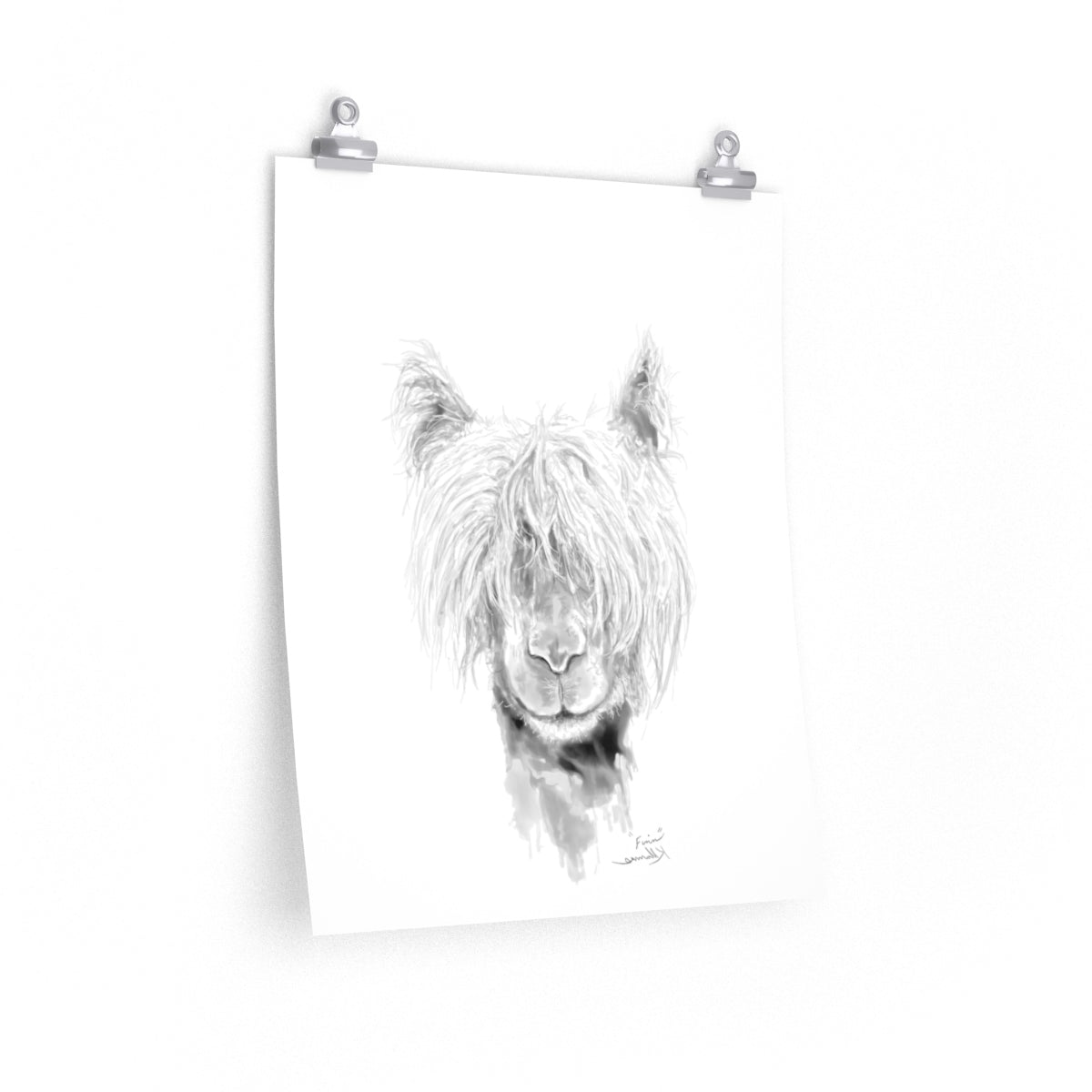 FINN Llama- Art Paper Print