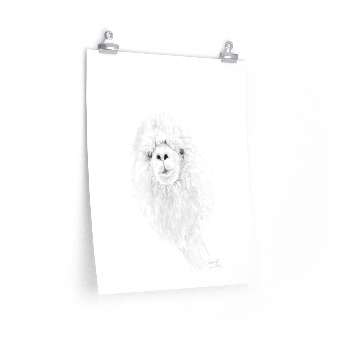 JEDADIAH Llama- Art Paper Print