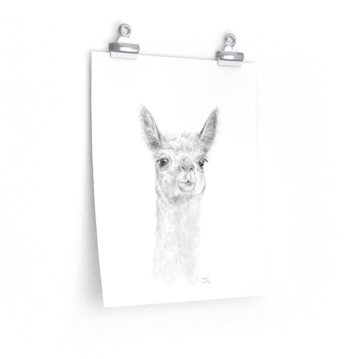 MADDIE Llama- Art Paper Print