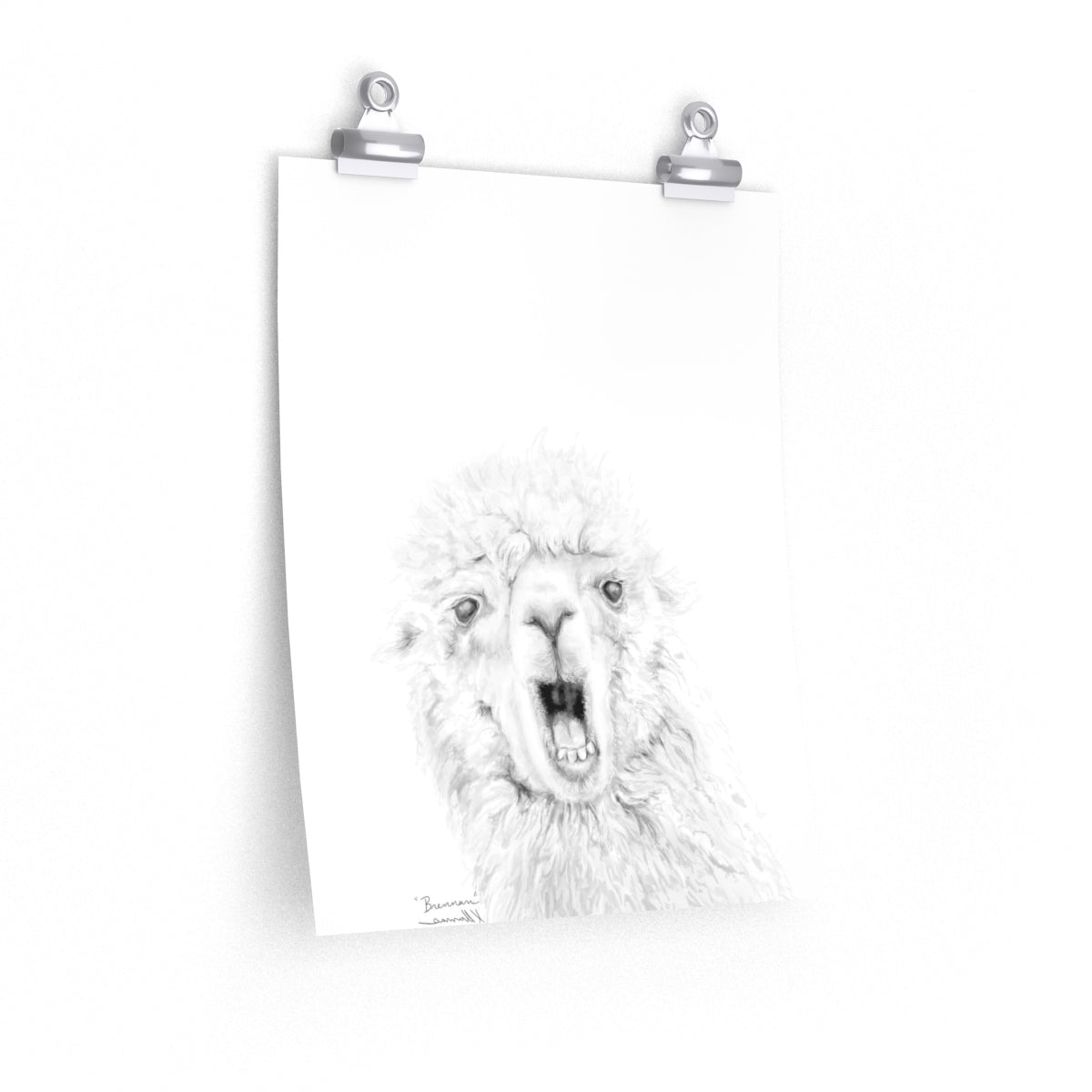 BRENNAN Llama- Art Paper Print