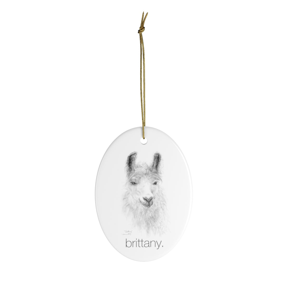 Personalized Llama Christmas Ornament
