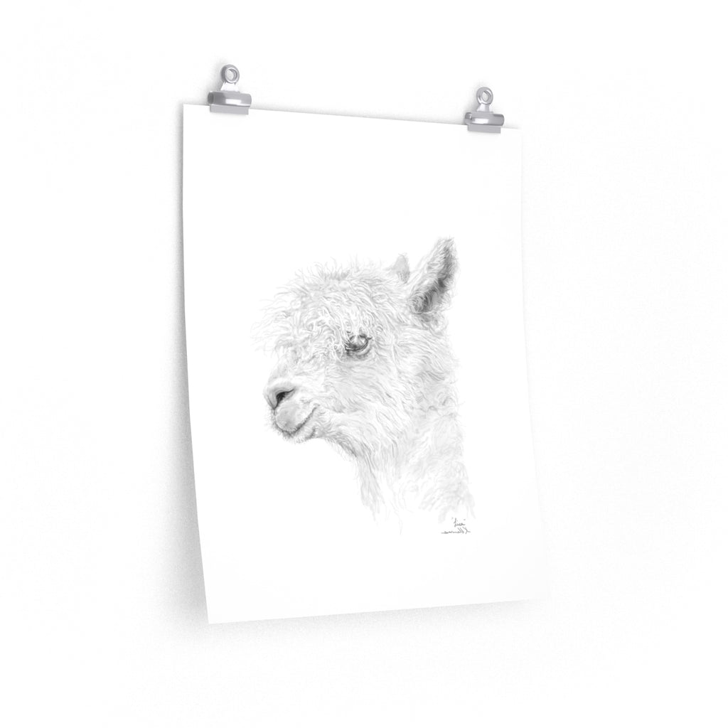 LISA Llama- Art Paper Print