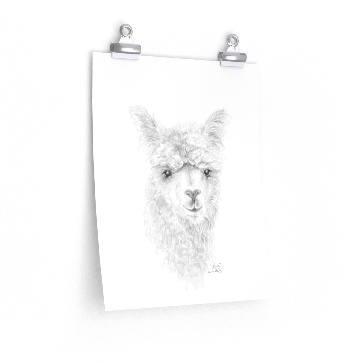 KATIE Llama- Art Paper Print