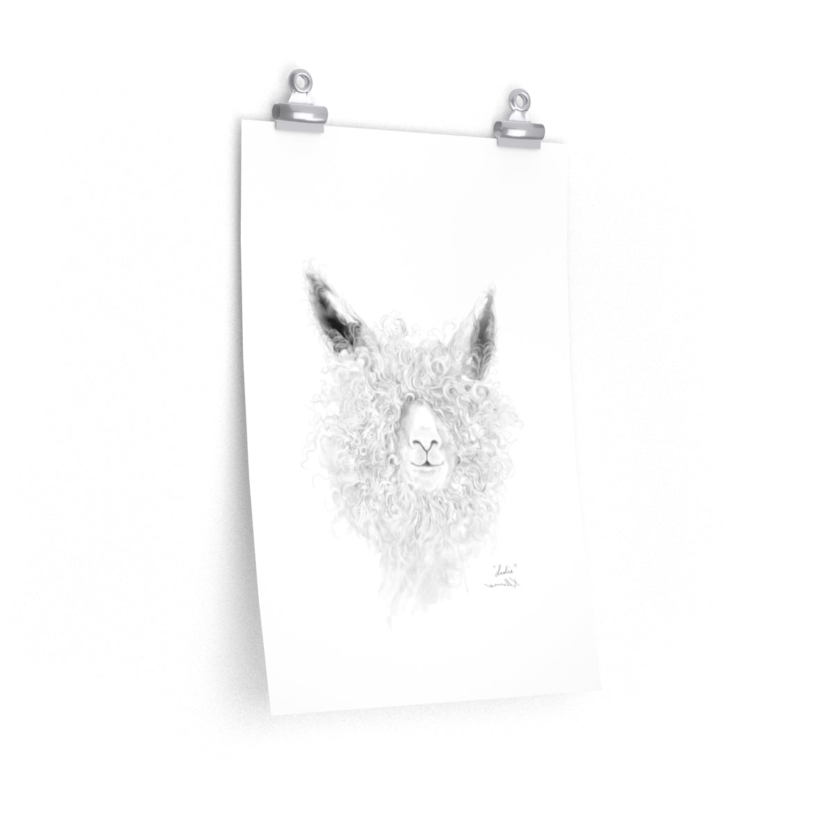 LESLIE Llama- Art Paper Print